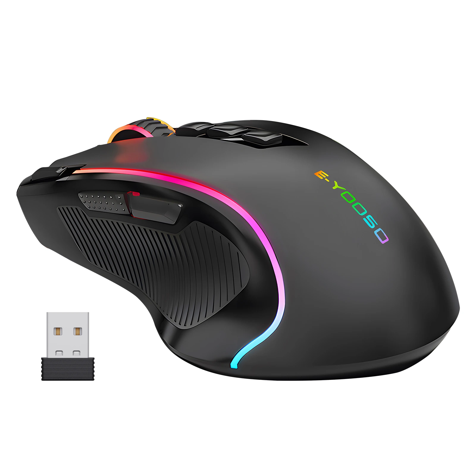Vezeték nélküli játék egér RGB 9 programozható gombokkal